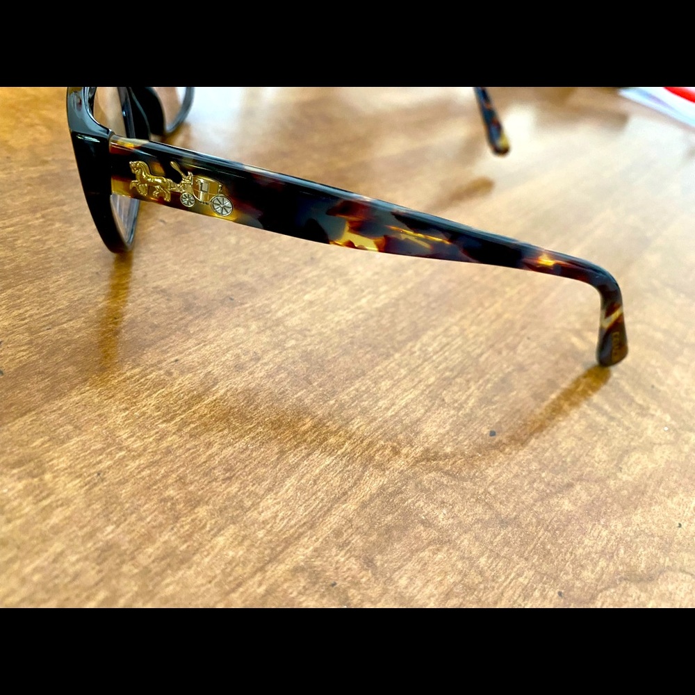 Coach eyeglass frames with bifocal lenses can be removed black tortoise design
